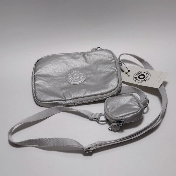 Kipling Handbags - Kipling Silver Crossbody Bag – Pre-Owned Stylish Purse